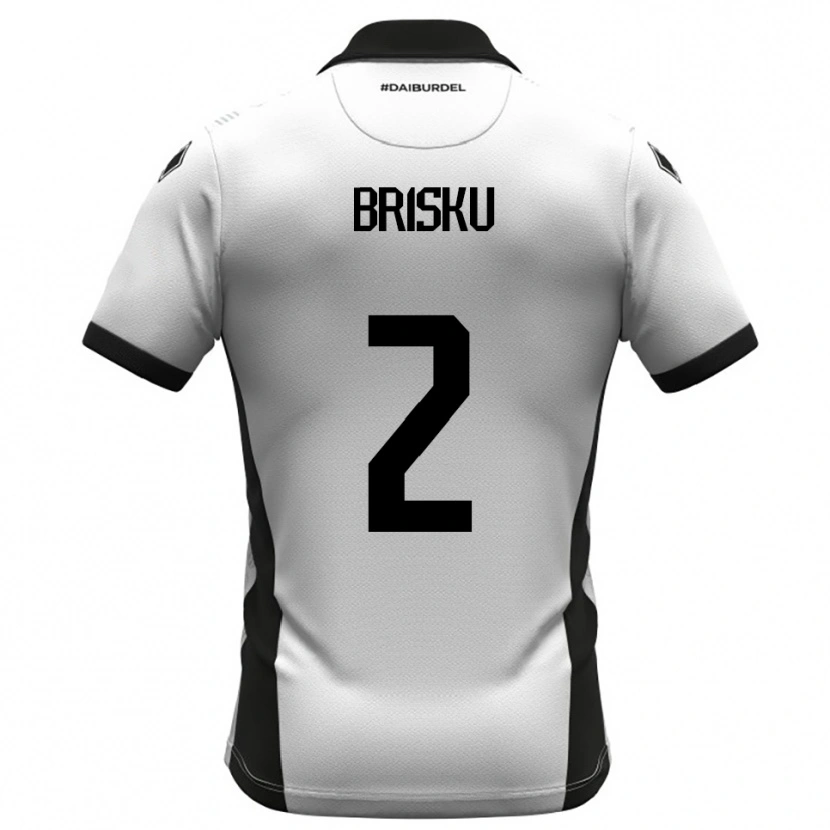 Danxen Dames Elia Brisku #2 Wit Zwart Oranje Thuisshirt Thuistenue 2025/26 T-Shirt België