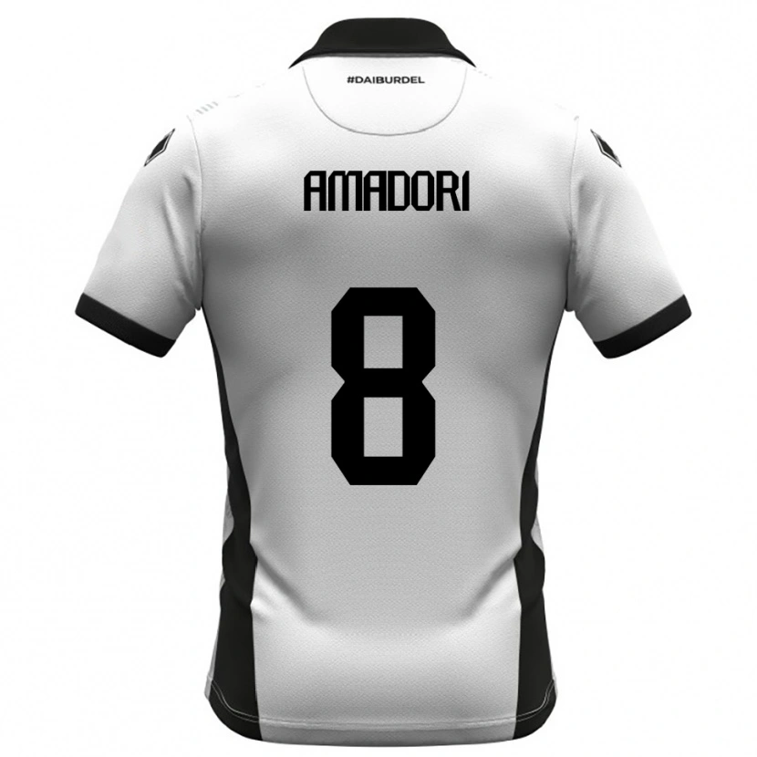 Danxen Dames Emilio Amadori #8 Wit Zwart Oranje Thuisshirt Thuistenue 2025/26 T-Shirt België