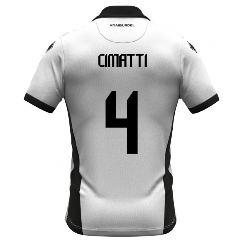 Danxen Dames Edoardo Cimatti #4 Wit Zwart Oranje Thuisshirt Thuistenue 2025/26 T-Shirt België