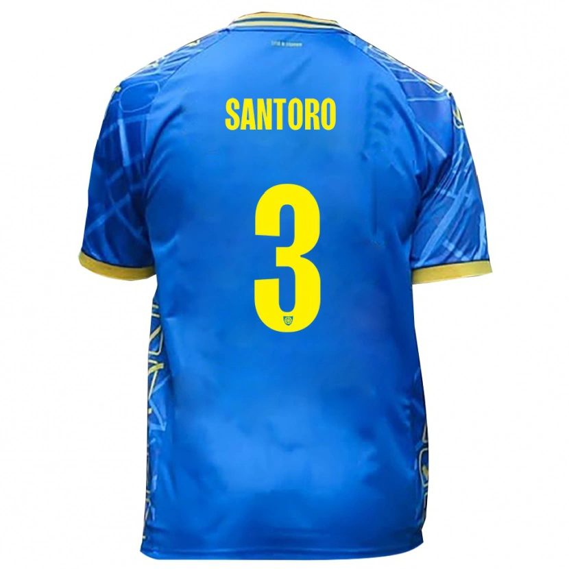 Danxen Dames Albert Santoro #3 Hemelsblauw Geel Thuisshirt Thuistenue 2025/26 T-Shirt België
