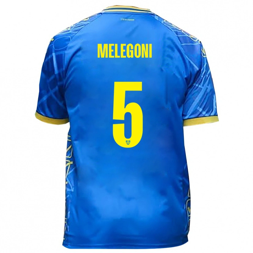 Danxen Dames Filippo Melegoni #5 Hemelsblauw Geel Thuisshirt Thuistenue 2025/26 T-Shirt België