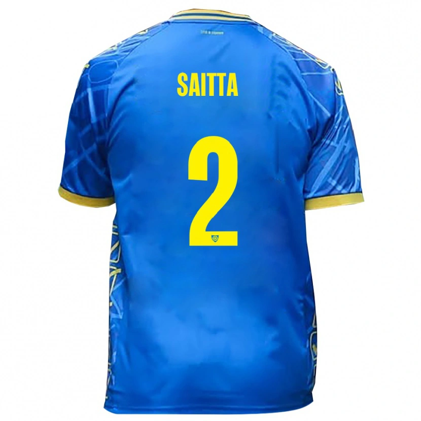 Danxen Dames Mattia Saitta #2 Hemelsblauw Geel Thuisshirt Thuistenue 2025/26 T-Shirt België