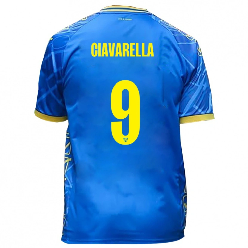 Danxen Dames Jacopo Ciavarella #9 Hemelsblauw Geel Thuisshirt Thuistenue 2025/26 T-Shirt België