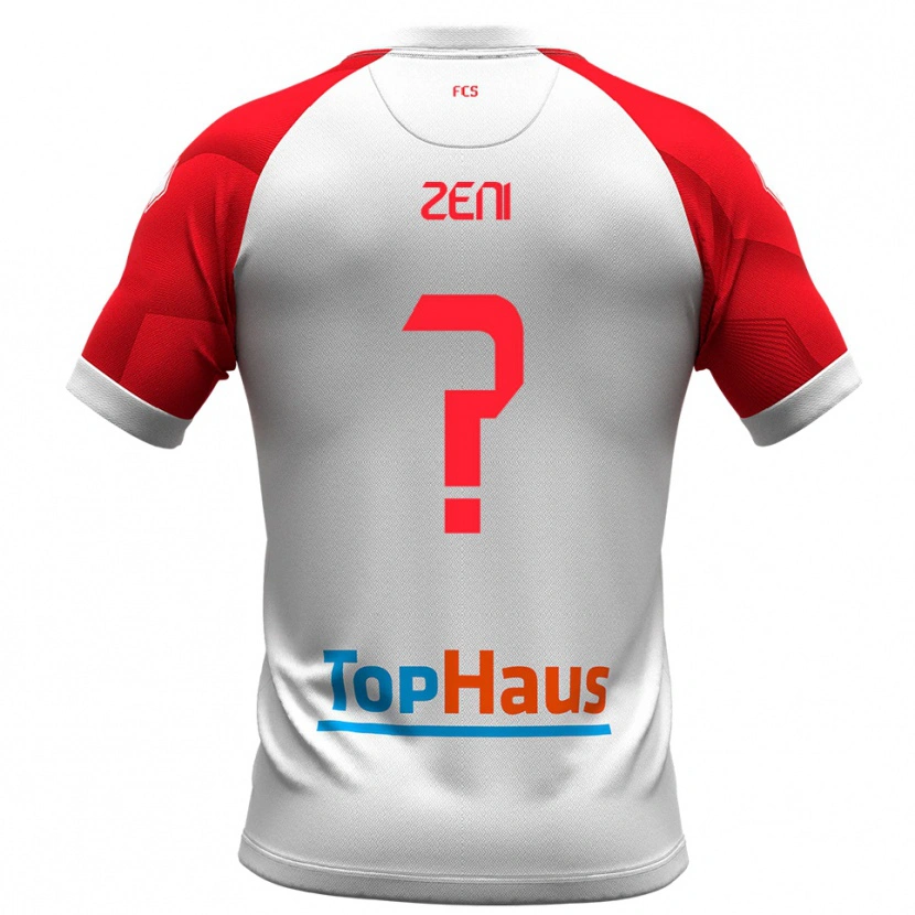 Danxen Dames Giulio Zeni #0 Wit Rood Thuisshirt Thuistenue 2025/26 T-Shirt België