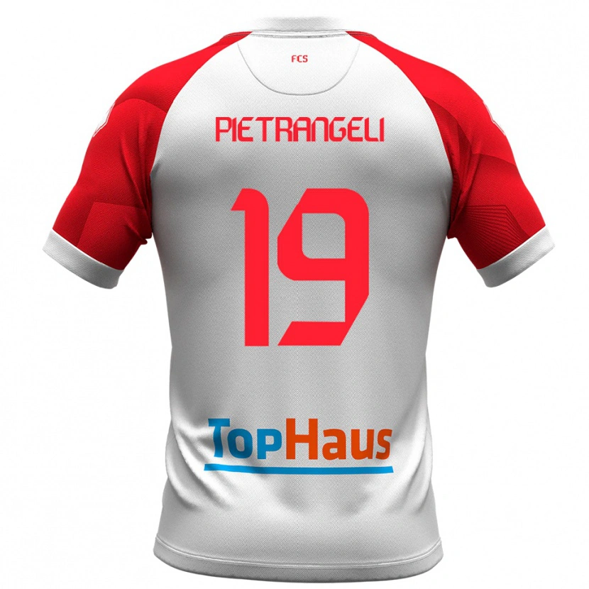 Danxen Dames Nicola Pietrangeli #19 Wit Rood Thuisshirt Thuistenue 2025/26 T-Shirt België