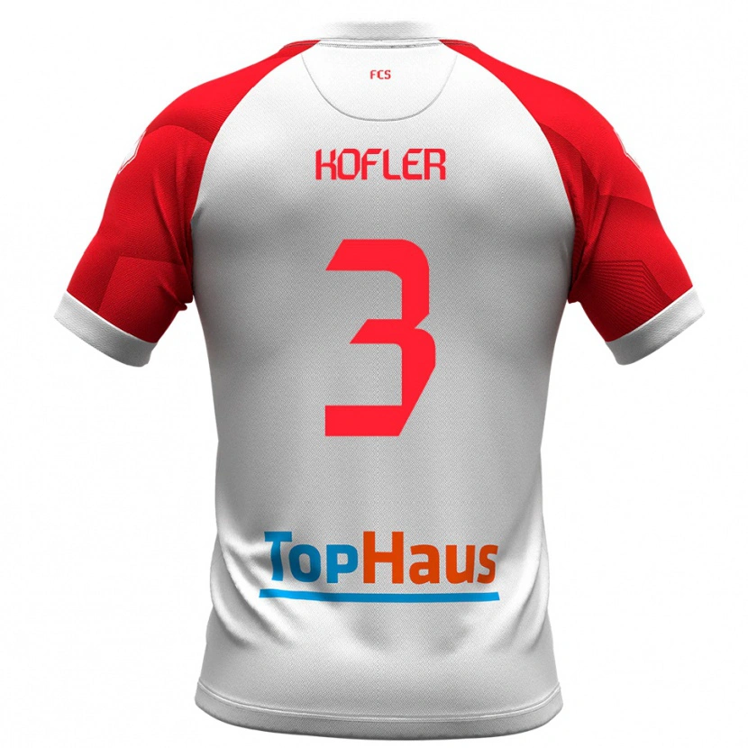 Danxen Dames Michael Kofler #3 Wit Rood Thuisshirt Thuistenue 2025/26 T-Shirt België