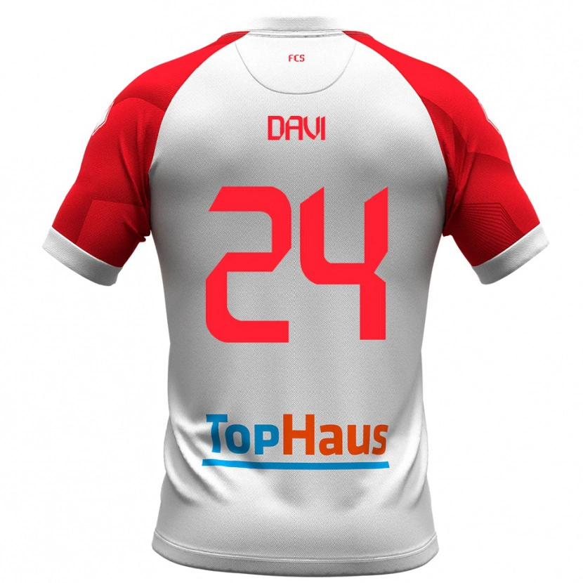 Danxen Dames Simone Davi #24 Wit Rood Thuisshirt Thuistenue 2025/26 T-Shirt België