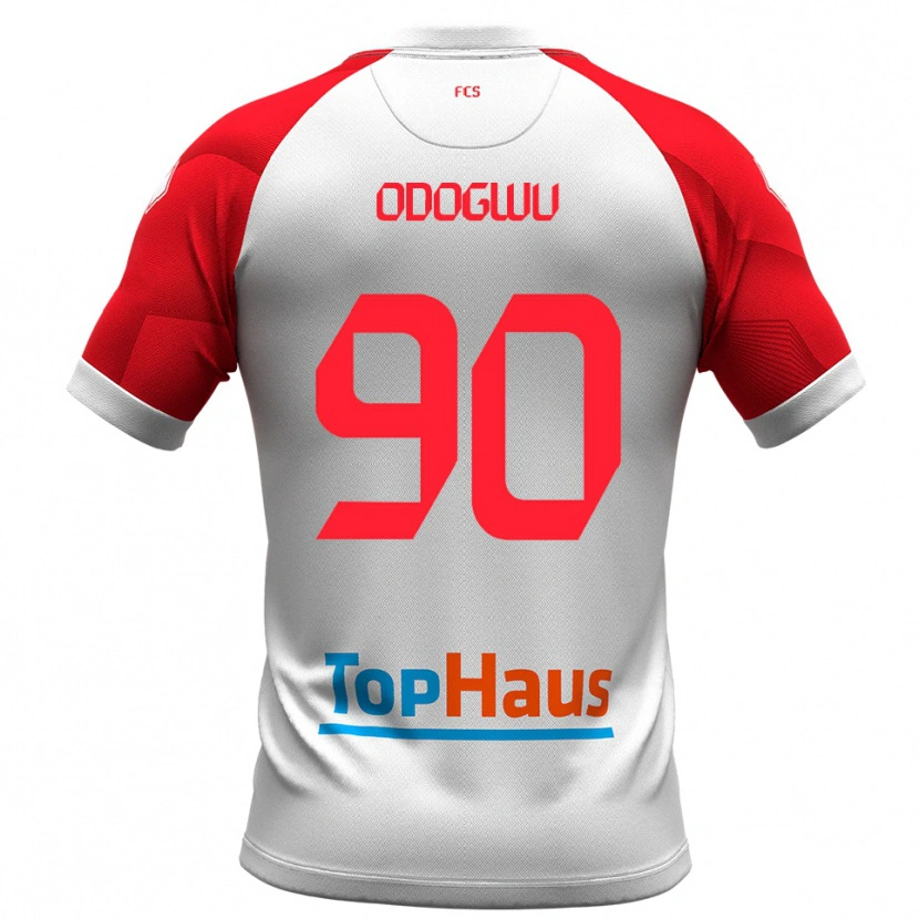 Danxen Dames Raphael Odogwu #90 Wit Rood Thuisshirt Thuistenue 2025/26 T-Shirt België