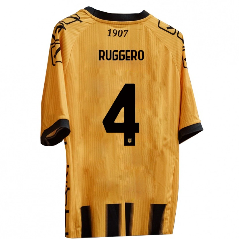 Danxen Dames Marco Ruggero #4 Geel Zwart Thuisshirt Thuistenue 2025/26 T-Shirt België
