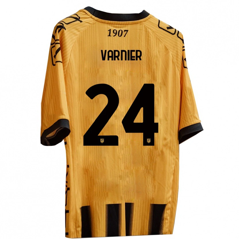 Danxen Dames Marco Varnier #24 Geel Zwart Thuisshirt Thuistenue 2025/26 T-Shirt België