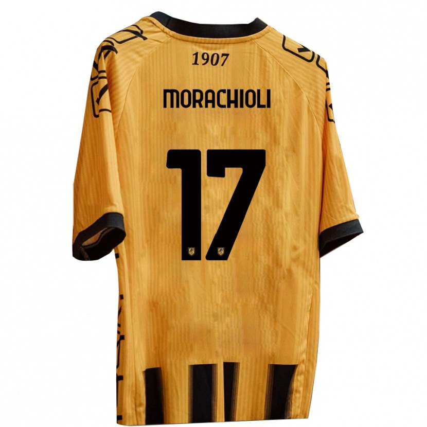 Danxen Dames Gregorio Morachioli #17 Geel Zwart Thuisshirt Thuistenue 2025/26 T-Shirt België