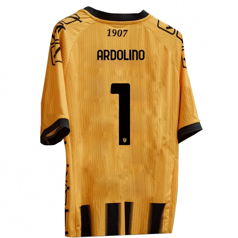 Danxen Dames Antonio Ardolino #1 Geel Zwart Thuisshirt Thuistenue 2025/26 T-Shirt België