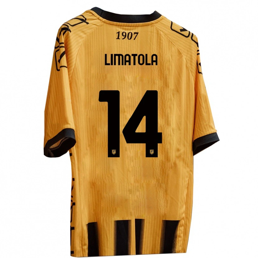 Danxen Dames Luigi Limatola #14 Geel Zwart Thuisshirt Thuistenue 2025/26 T-Shirt België
