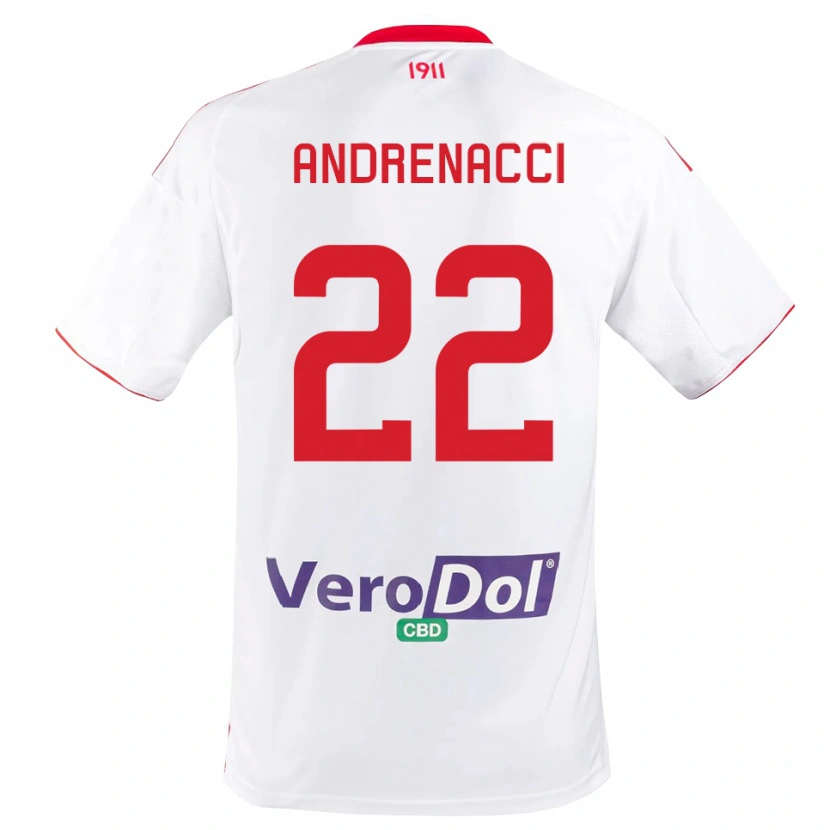 Danxen Dames Lorenzo Andrenacci #22 Wit Rood Thuisshirt Thuistenue 2025/26 T-Shirt België