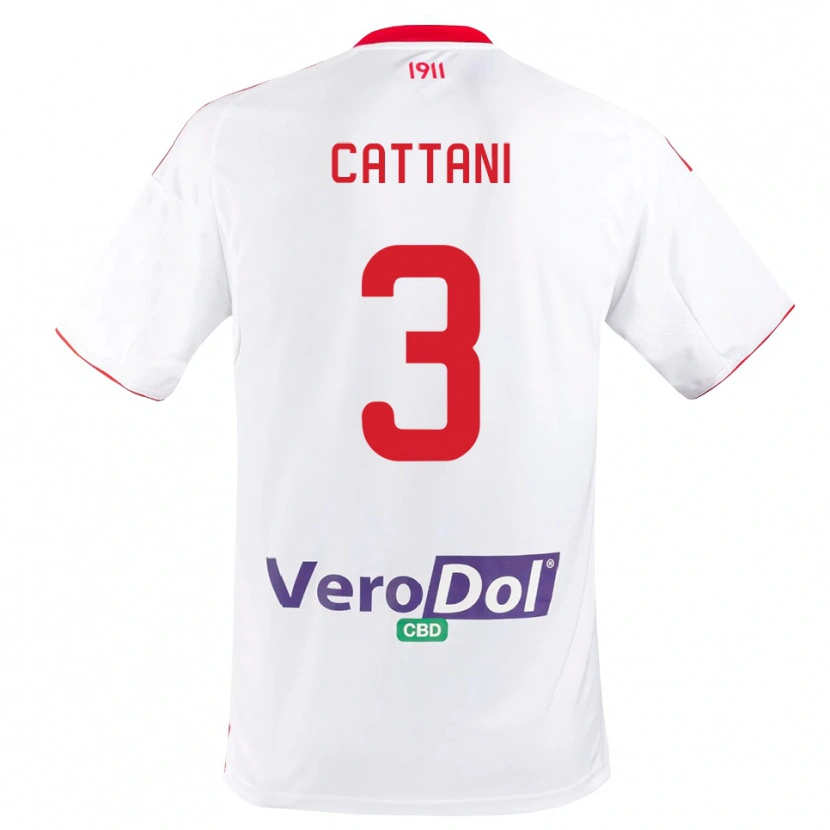 Danxen Dames Thomas Cattani #3 Wit Rood Thuisshirt Thuistenue 2025/26 T-Shirt België