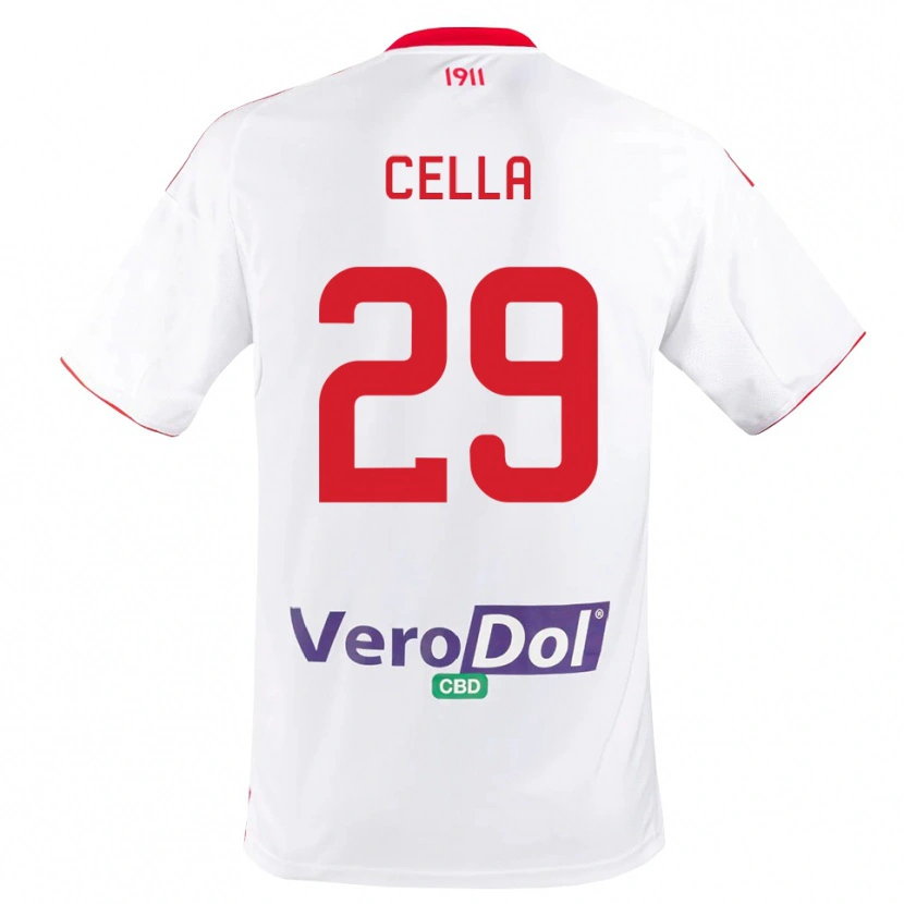 Danxen Dames Stefano Cella #29 Wit Rood Thuisshirt Thuistenue 2025/26 T-Shirt België