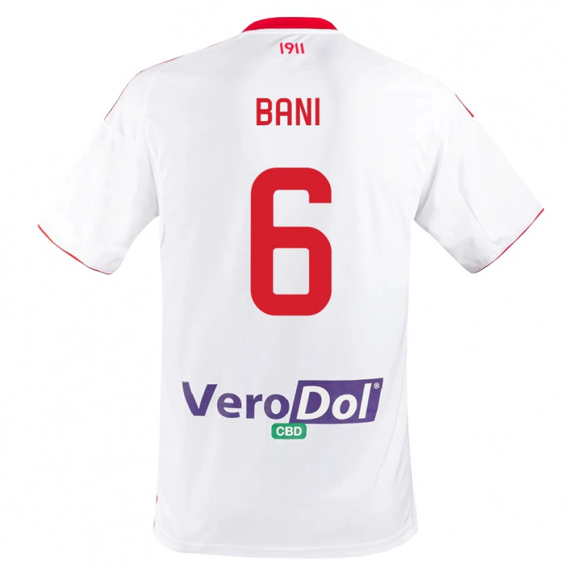 Danxen Dames Cristiano Bani #6 Wit Rood Thuisshirt Thuistenue 2025/26 T-Shirt België