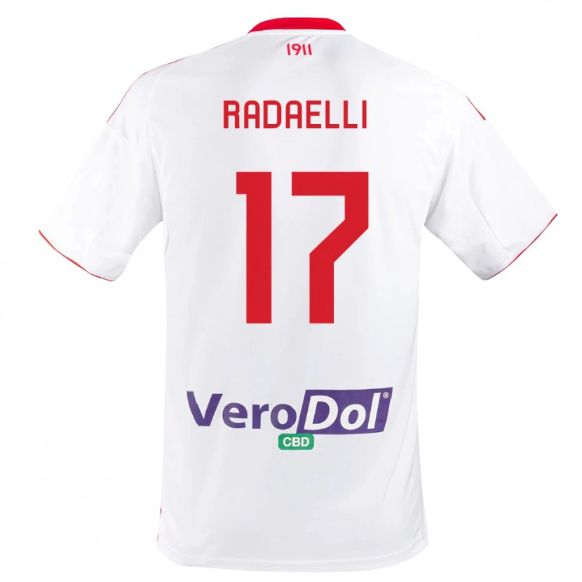 Danxen Dames Nicolò Radaelli #17 Wit Rood Thuisshirt Thuistenue 2025/26 T-Shirt België