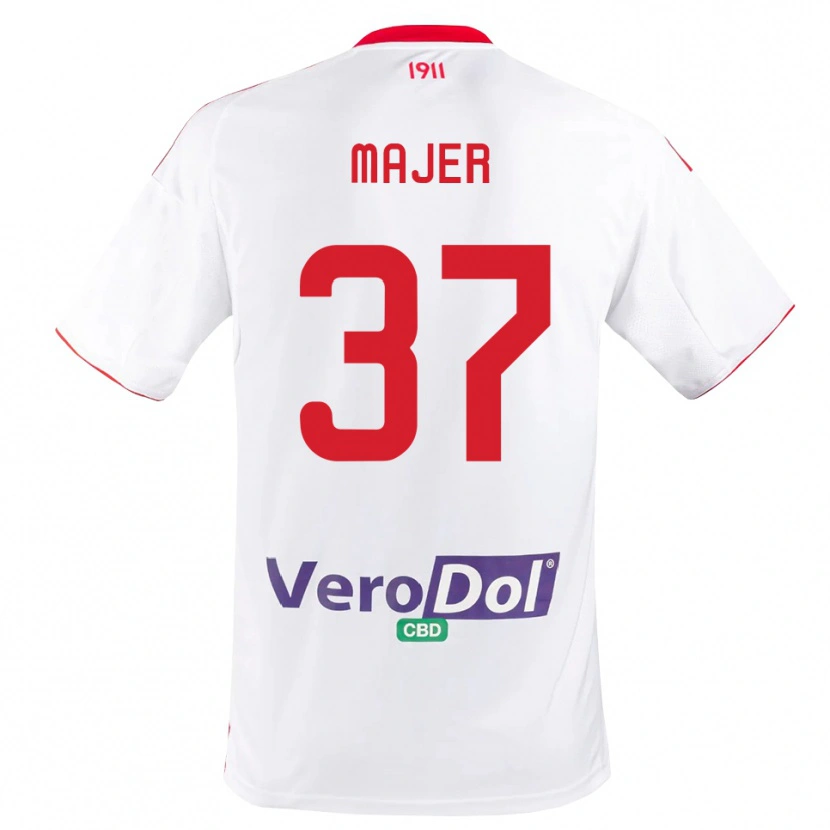 Danxen Dames Zan Majer #37 Wit Rood Thuisshirt Thuistenue 2025/26 T-Shirt België