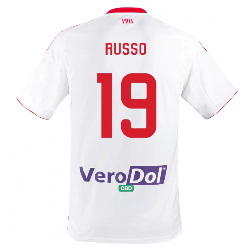 Danxen Dames Marcello Russo #19 Wit Rood Thuisshirt Thuistenue 2025/26 T-Shirt België