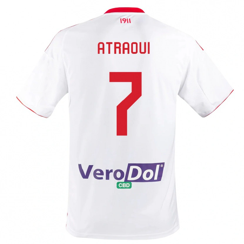 Danxen Dames Adam Atraoui #7 Wit Rood Thuisshirt Thuistenue 2025/26 T-Shirt België