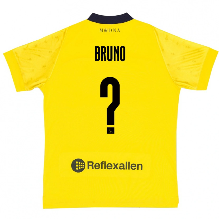 Danxen Dames Giovanni Bruno #0 Geel Donkerblauw Thuisshirt Thuistenue 2025/26 T-Shirt België