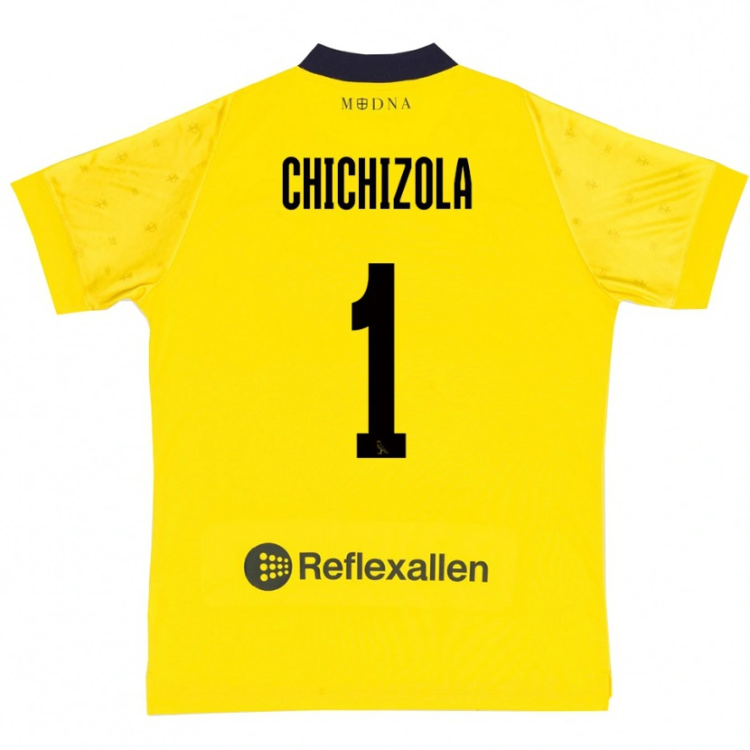 Danxen Dames Leandro Chichizola #1 Geel Donkerblauw Thuisshirt Thuistenue 2025/26 T-Shirt België