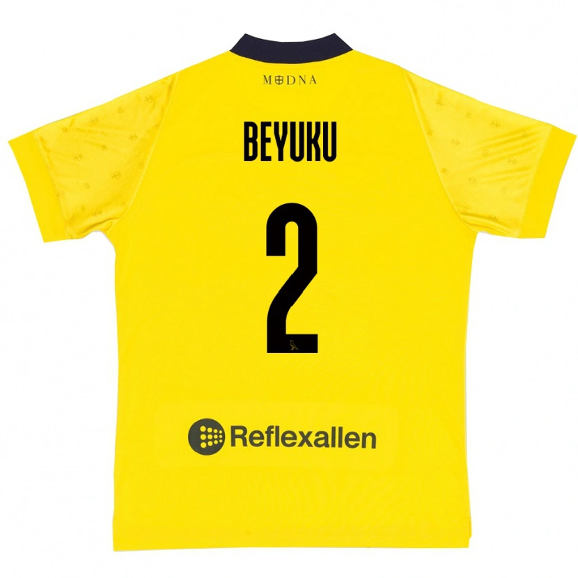 Danxen Dames Gady Beyuku #2 Geel Donkerblauw Thuisshirt Thuistenue 2025/26 T-Shirt België