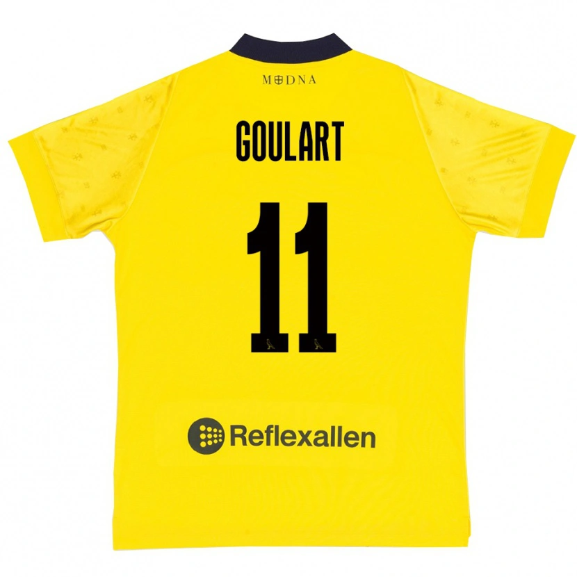 Danxen Dames Yago Goulart #11 Geel Donkerblauw Thuisshirt Thuistenue 2025/26 T-Shirt België