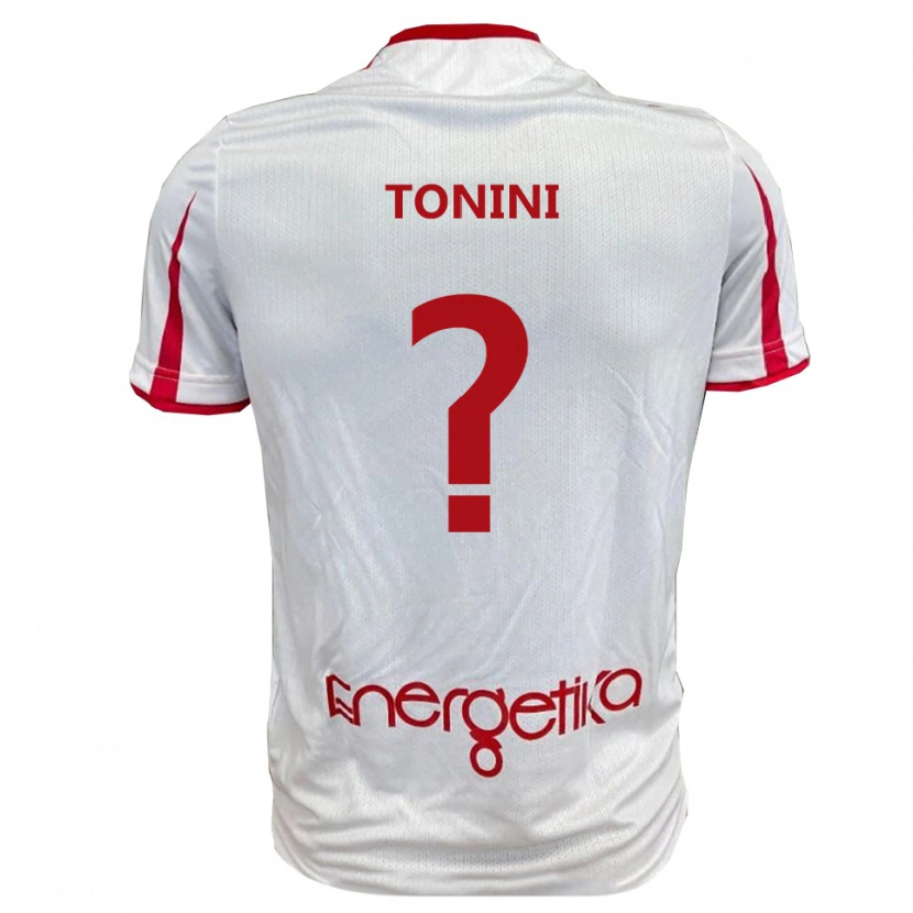 Danxen Dames Simone Tonini #0 Wit Rood Thuisshirt Thuistenue 2025/26 T-Shirt België