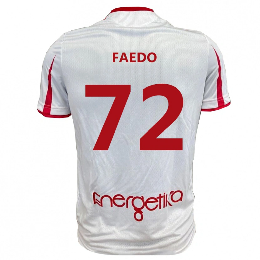 Danxen Dames Carlo Faedo #72 Wit Rood Thuisshirt Thuistenue 2025/26 T-Shirt België
