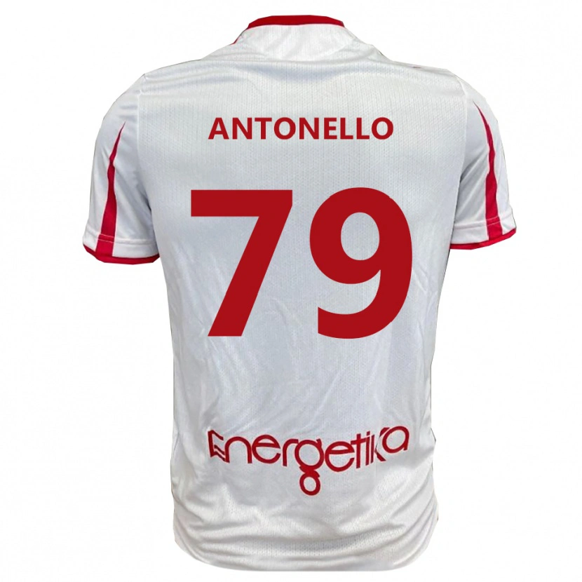 Danxen Dames Andrea Antonello #79 Wit Rood Thuisshirt Thuistenue 2025/26 T-Shirt België