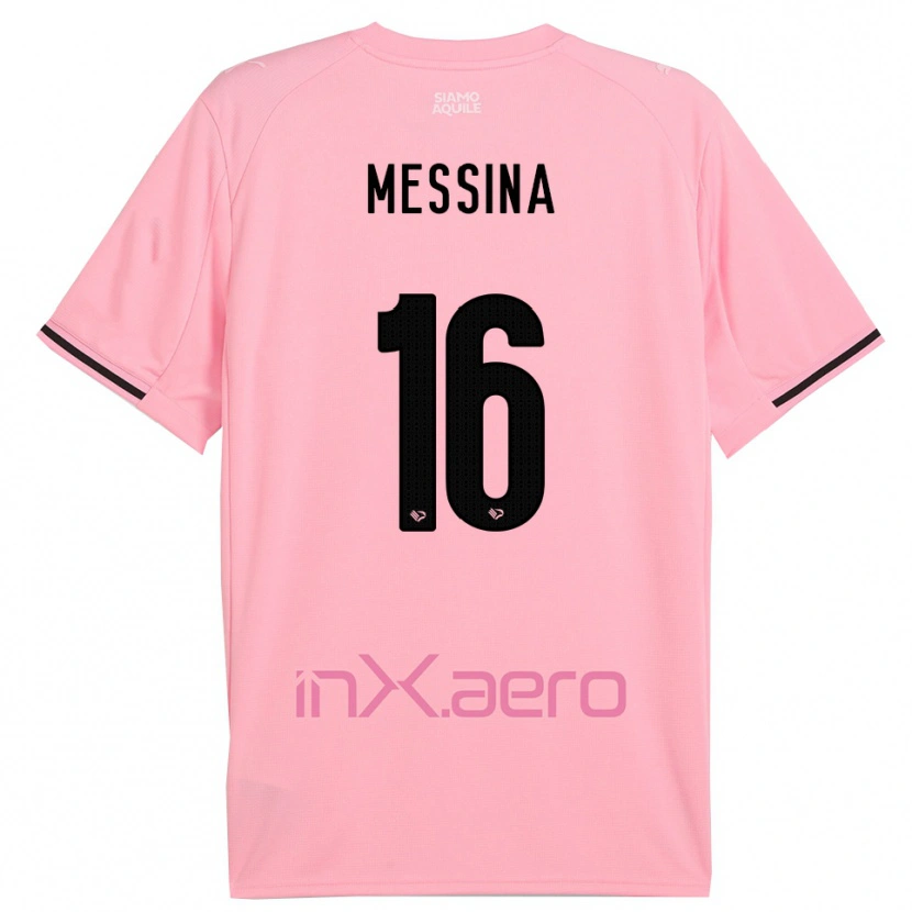 Danxen Dames Pietro Messina #16 Roze Zwart Thuisshirt Thuistenue 2025/26 T-Shirt België