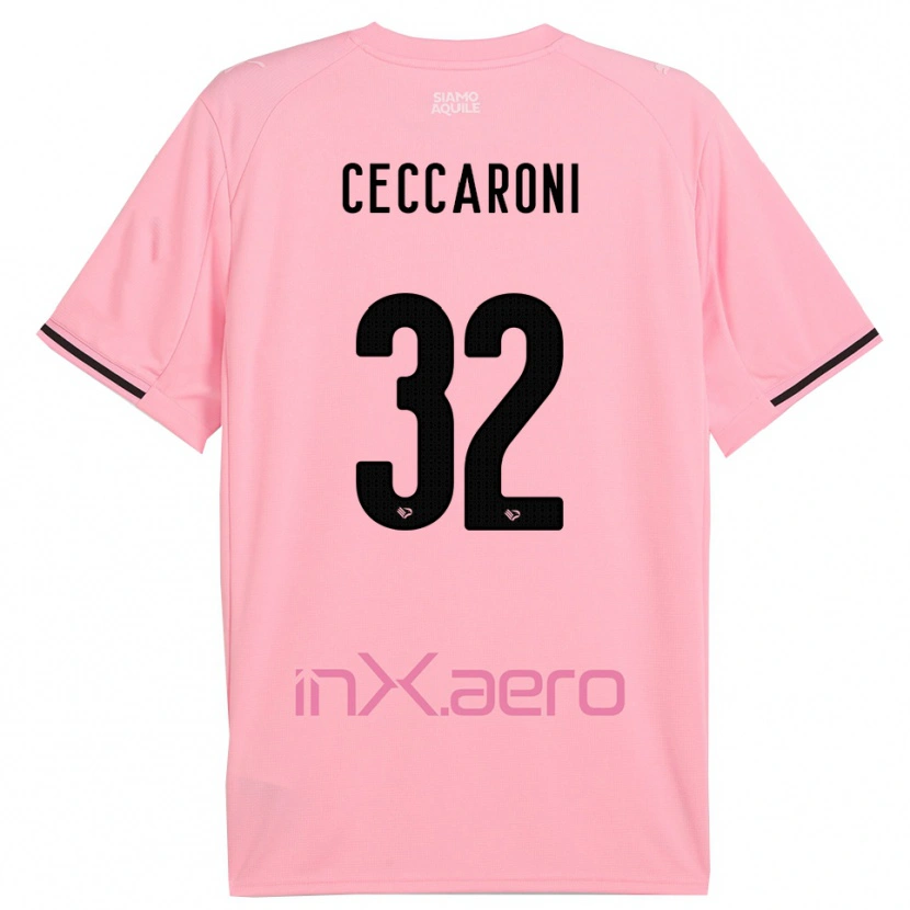 Danxen Dames Pietro Ceccaroni #32 Roze Zwart Thuisshirt Thuistenue 2025/26 T-Shirt België