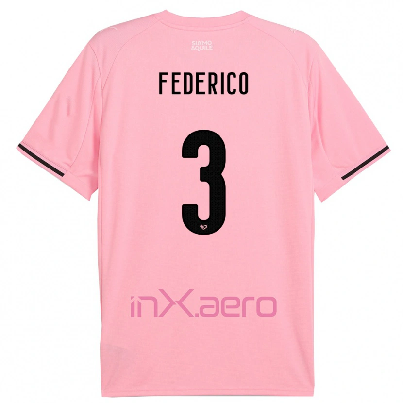 Danxen Dames Davide Federico #3 Roze Zwart Thuisshirt Thuistenue 2025/26 T-Shirt België