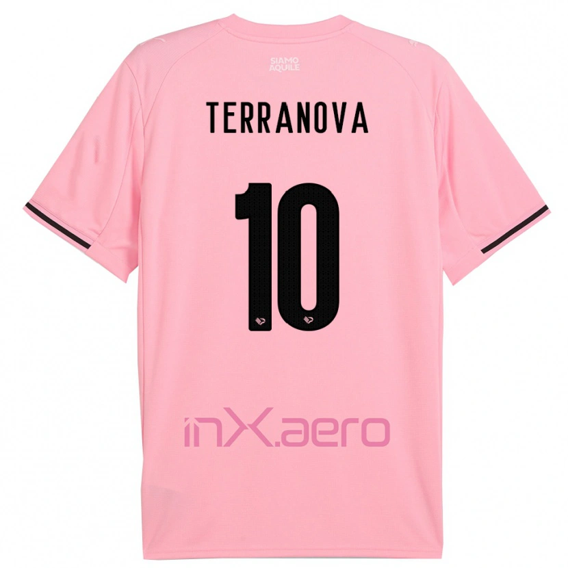 Danxen Dames Mattia Terranova #10 Roze Zwart Thuisshirt Thuistenue 2025/26 T-Shirt België