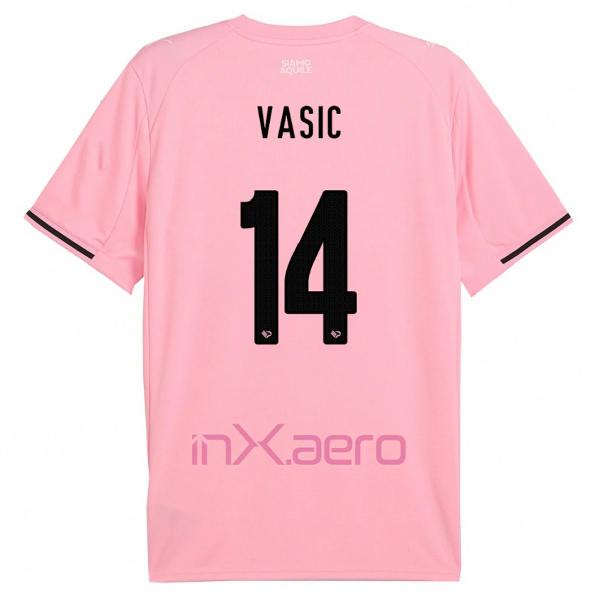 Danxen Dames Aljosa Vasic #14 Roze Zwart Thuisshirt Thuistenue 2025/26 T-Shirt België
