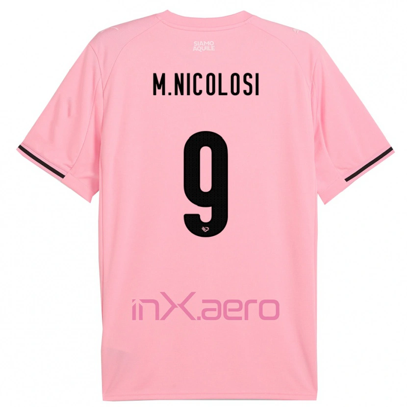 Danxen Dames Maurizio Nicolosi #9 Roze Zwart Thuisshirt Thuistenue 2025/26 T-Shirt België