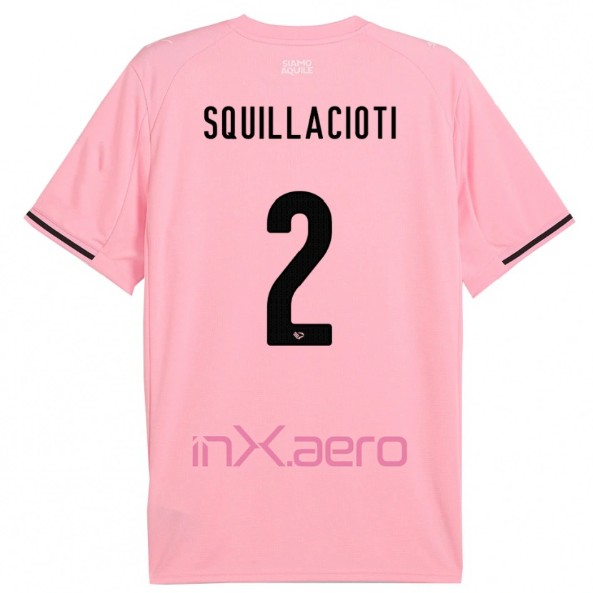 Danxen Dames Salvatore Squillacioti #2 Roze Zwart Thuisshirt Thuistenue 2025/26 T-Shirt België