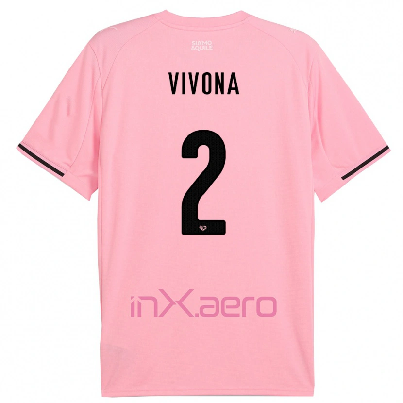 Danxen Dames Samuele Vivona #2 Roze Zwart Thuisshirt Thuistenue 2025/26 T-Shirt België