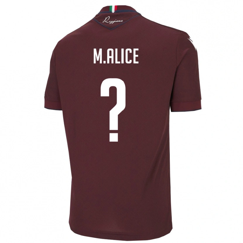 Danxen Dames Malaguti Alice #0 Bourgondië Wit Thuisshirt Thuistenue 2025/26 T-Shirt België