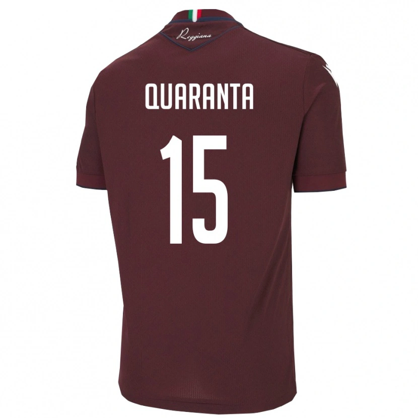 Danxen Dames Danilo Quaranta #15 Bourgondië Wit Thuisshirt Thuistenue 2025/26 T-Shirt België