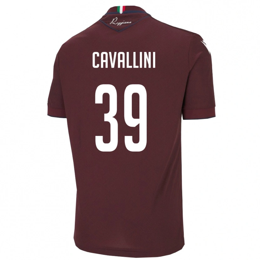 Danxen Dames Giacomo Cavallini #39 Bourgondië Wit Thuisshirt Thuistenue 2025/26 T-Shirt België