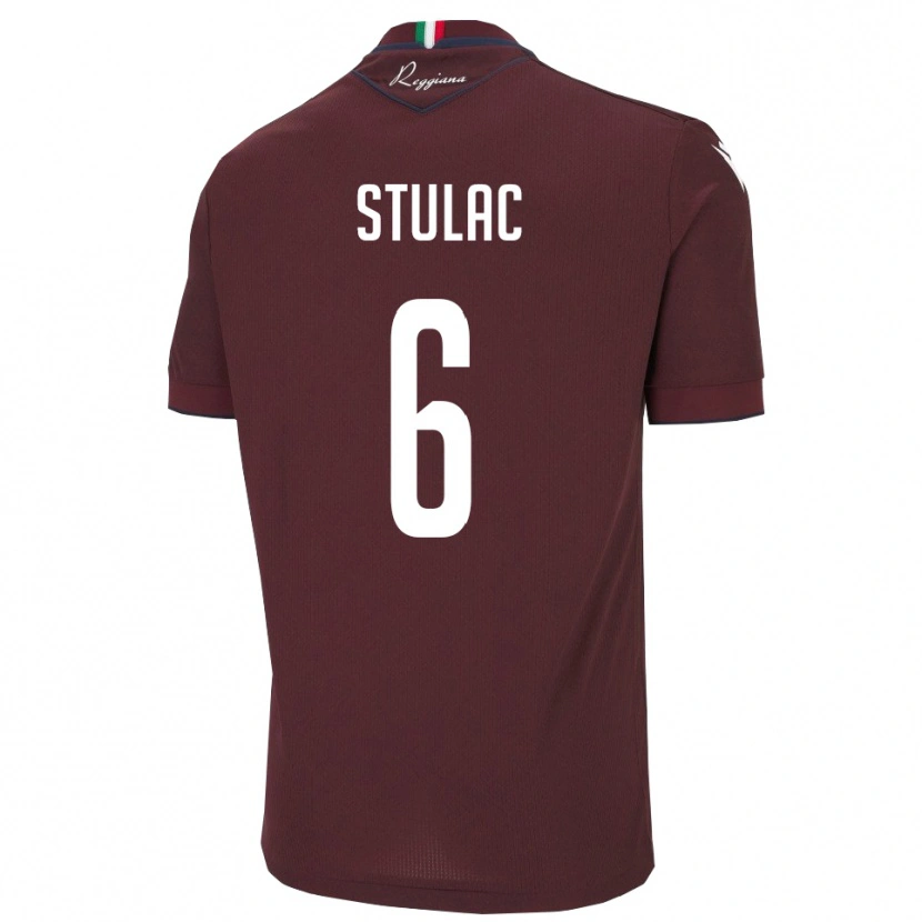 Danxen Dames Leo Stulac #6 Bourgondië Wit Thuisshirt Thuistenue 2025/26 T-Shirt België