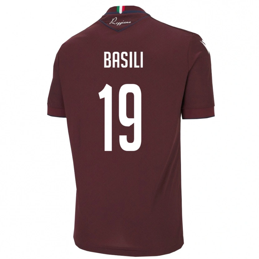 Danxen Dames Damiano Basili #19 Bourgondië Wit Thuisshirt Thuistenue 2025/26 T-Shirt België