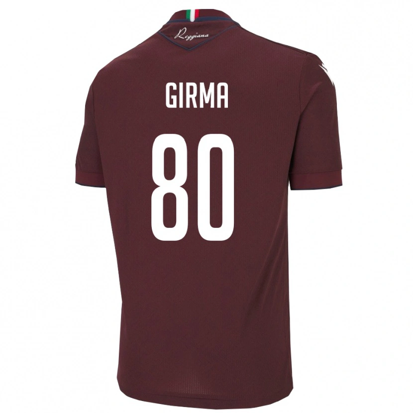 Danxen Dames Natan Girma #80 Bourgondië Wit Thuisshirt Thuistenue 2025/26 T-Shirt België