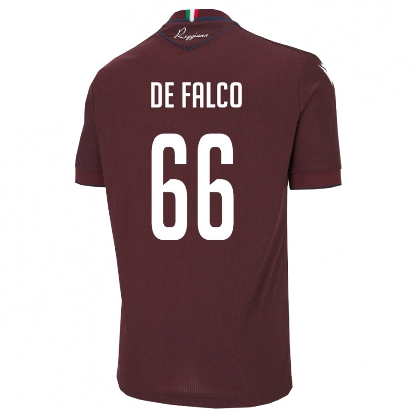Danxen Dames Cristian De Falco #66 Bourgondië Wit Thuisshirt Thuistenue 2025/26 T-Shirt België