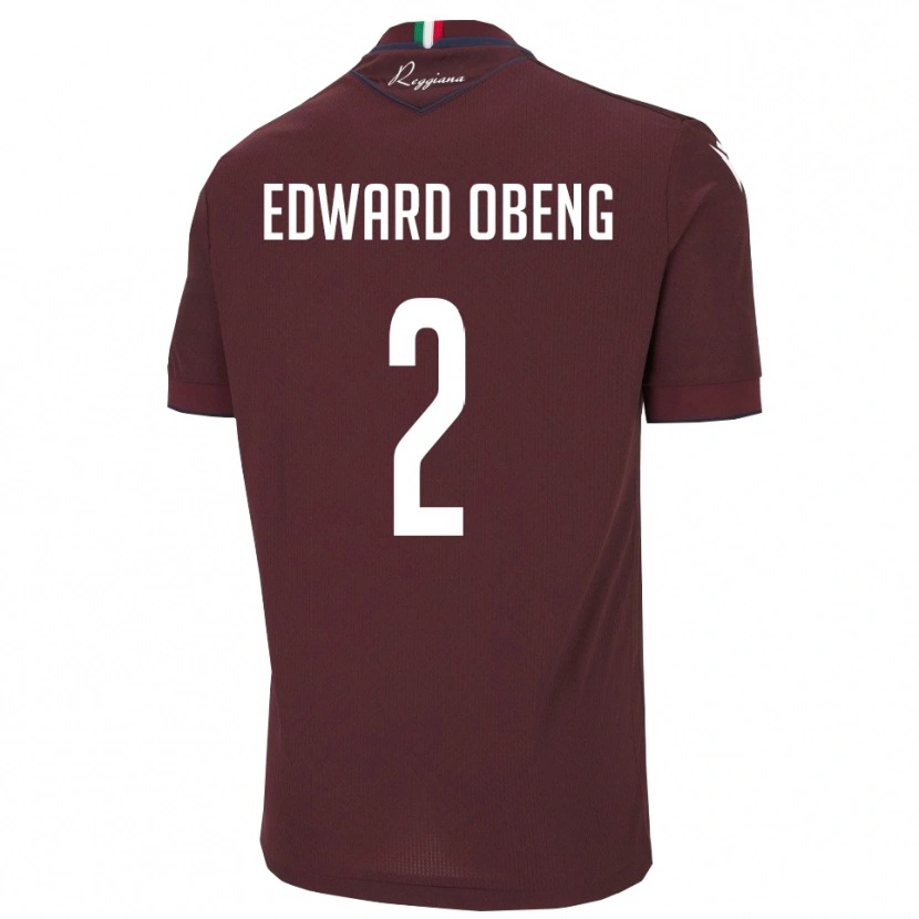 Danxen Dames Elijah Edward Obeng #2 Bourgondië Wit Thuisshirt Thuistenue 2025/26 T-Shirt België