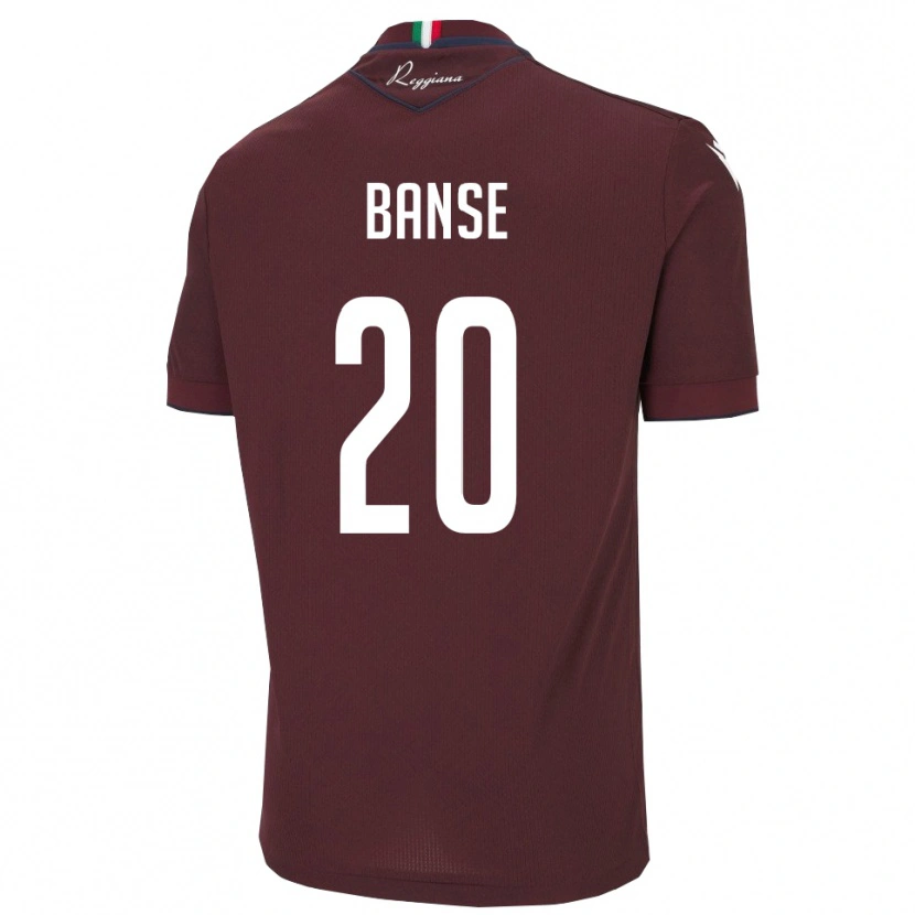 Danxen Dames Ousmane Banse #20 Bourgondië Wit Thuisshirt Thuistenue 2025/26 T-Shirt België