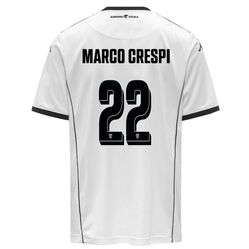 Danxen Dames Gian Marco Crespi #22 Wit Zwart Thuisshirt Thuistenue 2025/26 T-Shirt België